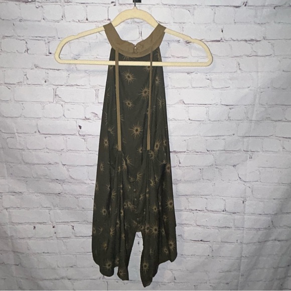 Free People Through the Night Green Sun Halter Top Size‎ L - Picture 6 of 11